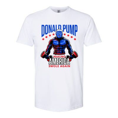 Donald Pump Swole America Trump Weight Lifting Gym Fitness Softstyle CVC T-Shirt