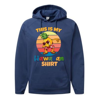 Dabbing Pineapple Sunglasses Boys This Is My Hawaiian Gift Performance Fleece Hoodie