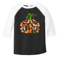 Dachshund Pumpkin Shape Plaid Leopard Dog Autumn Halloween Toddler Fine Jersey T-Shirt