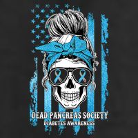 Dead Pancreas Society Diabetes Awareness Skull Messy Bun Hat