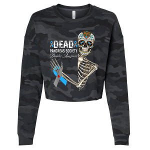 Dead Pancreas Society Diabetes Awareness Day Sugar Skeleton Cropped Pullover Crew