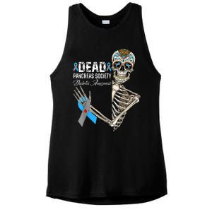 Dead Pancreas Society Diabetes Awareness Day Sugar Skeleton Ladies PosiCharge Tri-Blend Wicking Tank