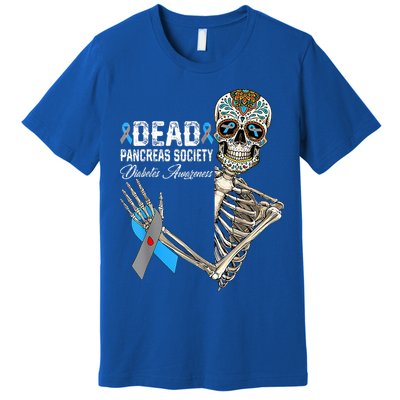 Dead Pancreas Society Diabetes Awareness Day Sugar Skeleton Premium T-Shirt