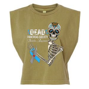 Dead Pancreas Society Diabetes Awareness Day Sugar Skeleton Garment-Dyed Women's Muscle Tee