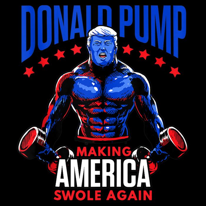 Donald Pump Swole America Gift Trump Weight Lifting Gym Fitness Cooling Performance Crew T-Shirt