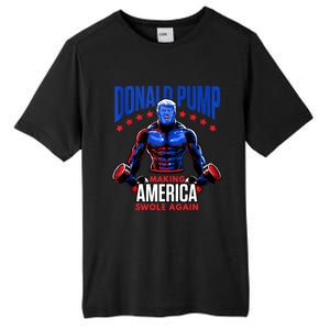 Donald Pump Swole America Gift Trump Weight Lifting Gym Fitness Tall Fusion ChromaSoft Performance T-Shirt