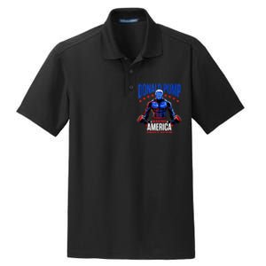 Donald Pump Swole America Gift Trump Weight Lifting Gym Fitness Dry Zone Grid Polo