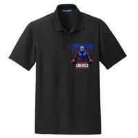 Donald Pump Swole America Gift Trump Weight Lifting Gym Fitness Dry Zone Grid Polo