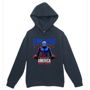 Donald Pump Swole America Gift Trump Weight Lifting Gym Fitness Urban Pullover Hoodie