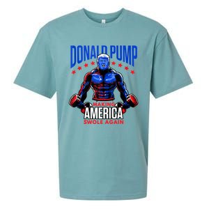 Donald Pump Swole America Gift Trump Weight Lifting Gym Fitness Sueded Cloud Jersey T-Shirt