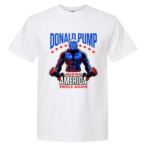 Donald Pump Swole America Gift Trump Weight Lifting Gym Fitness Garment-Dyed Heavyweight T-Shirt