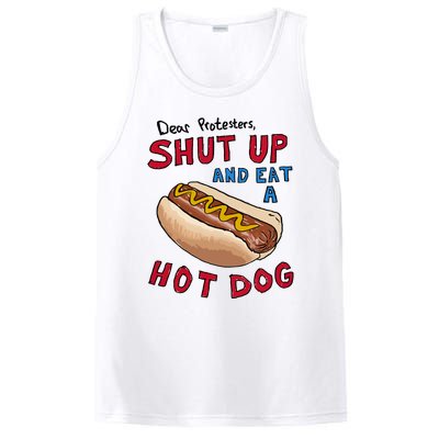 Dear Protesters Shut Up And Eat A Hot Dog PosiCharge Competitor Tank