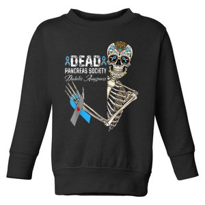 Dead Pancreas Society Diabetes Awareness Day Sugar Skeleton Toddler Sweatshirt