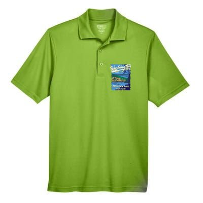 Deception Pass State Park Washington Evergreen State Camping Men's Origin Performance Piqué Polo