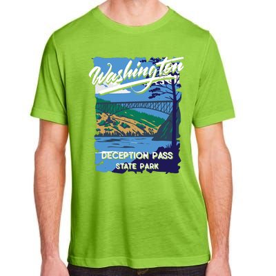 Deception Pass State Park Washington Evergreen State Camping Adult ChromaSoft Performance T-Shirt