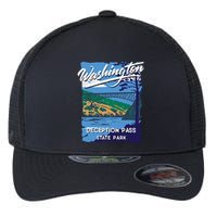 Deception Pass State Park Washington Evergreen State Camping Flexfit Unipanel Trucker Cap