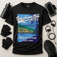 Deception Pass State Park Washington Evergreen State Camping Cooling Performance Crew T-Shirt