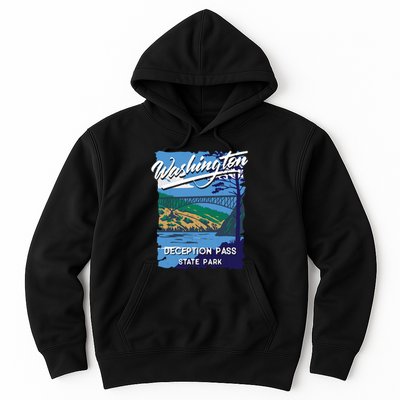 Deception Pass State Park Washington Evergreen State Camping Hoodie