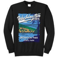 Deception Pass State Park Washington Evergreen State Camping Sweatshirt