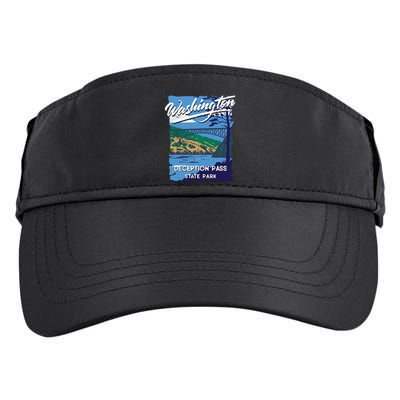 Deception Pass State Park Washington Evergreen State Camping Adult Drive Performance Visor