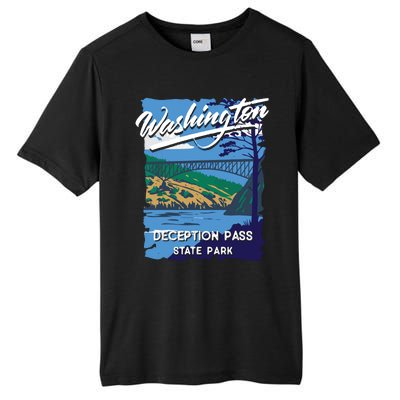 Deception Pass State Park Washington Evergreen State Camping Tall Fusion ChromaSoft Performance T-Shirt