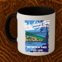 Deception Pass State Park Washington Evergreen State Camping Mug