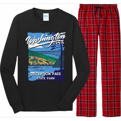 Deception Pass State Park Washington Evergreen State Camping Long Sleeve Pajama Set