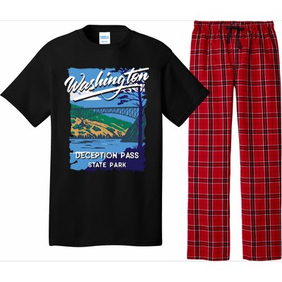 Deception Pass State Park Washington Evergreen State Camping Pajama Set