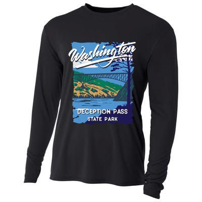Deception Pass State Park Washington Evergreen State Camping Cooling Performance Long Sleeve Crew