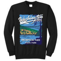 Deception Pass State Park Washington Evergreen State Camping Tall Sweatshirt