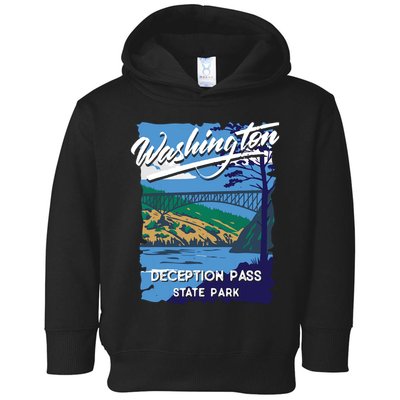 Deception Pass State Park Washington Evergreen State Camping Toddler Hoodie
