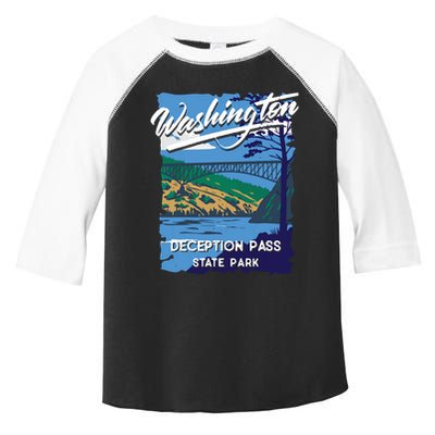 Deception Pass State Park Washington Evergreen State Camping Toddler Fine Jersey T-Shirt