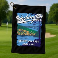Deception Pass State Park Washington Evergreen State Camping Golf Towel