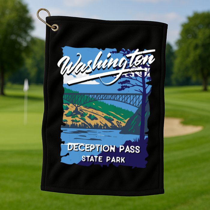 Deception Pass State Park Washington Evergreen State Camping Golf Towel