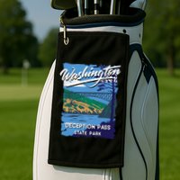 Deception Pass State Park Washington Evergreen State Camping Golf Towel