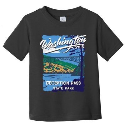 Deception Pass State Park Washington Evergreen State Camping Toddler T-Shirt