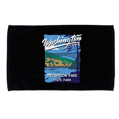 Deception Pass State Park Washington Evergreen State Camping Microfiber Hand Towel