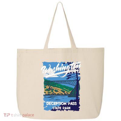 Deception Pass State Park Washington Evergreen State Camping 25L Jumbo Tote