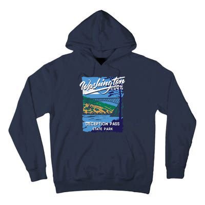 Deception Pass State Park Washington Evergreen State Camping Tall Hoodie