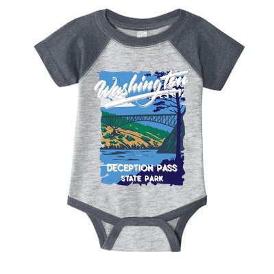 Deception Pass State Park Washington Evergreen State Camping Infant Baby Jersey Bodysuit