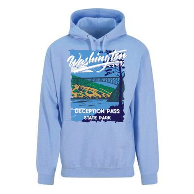 Deception Pass State Park Washington Evergreen State Camping Unisex Surf Hoodie