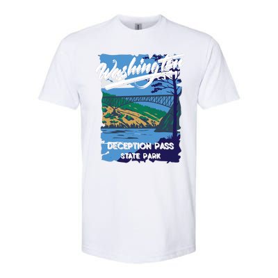 Deception Pass State Park Washington Evergreen State Camping Softstyle® CVC T-Shirt