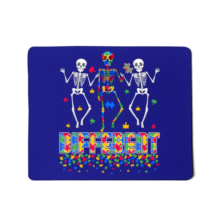 Different Puzzle Skeleton Autism Awareness Day Autistic Gift Mousepad