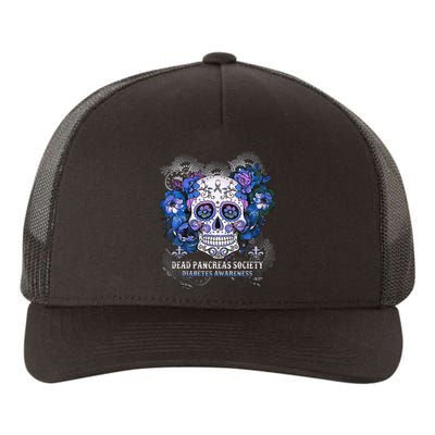 Dead Pancreas Society Sugar Skull Diabetes Awareness Month Yupoong Adult 5-Panel Trucker Hat