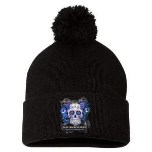 Dead Pancreas Society Sugar Skull Diabetes Awareness Month Pom Pom 12in Knit Beanie