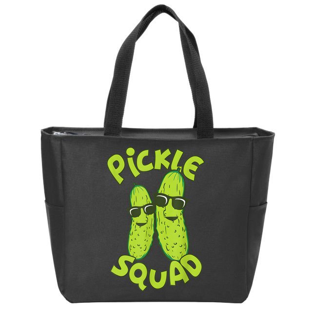 Dill Pickle Squad Design Pickle Squad Zip Tote Bag