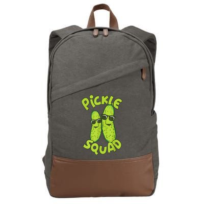Dill Pickle Squad Design Pickle Squad Cotton Canvas Backpack