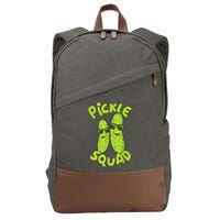 Dill Pickle Squad Design Pickle Squad Cotton Canvas Backpack