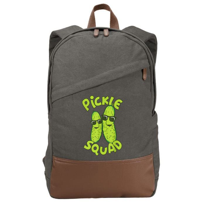 Dill Pickle Squad Design Pickle Squad Cotton Canvas Backpack