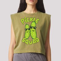 Dill Pickle Squad Design Pickle Squad Garment-Dyed Women's Muscle Tee